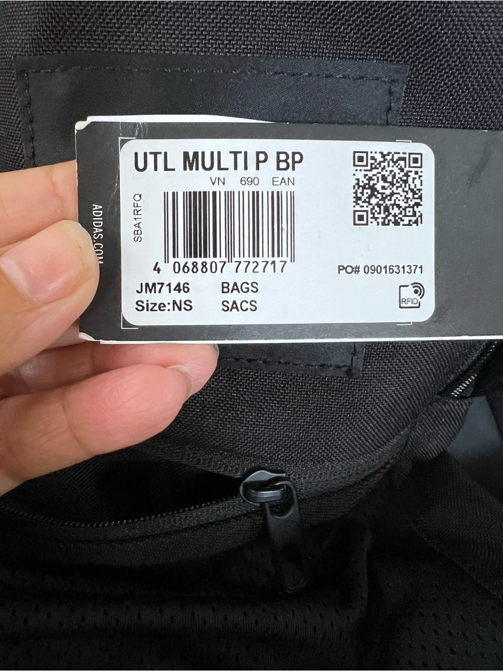 adidas black backpack